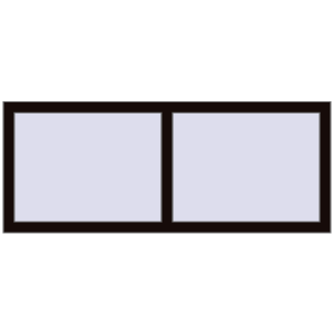 Buy Tilt-and-Turn 1500x600 mm REHAU OPTIMUM EURO-DESIGN 70 BLACK_BROWN two-sided