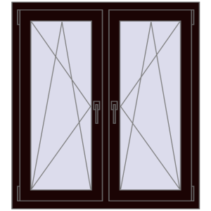 Zamów teraz Okna skrzydłowe 1035x1100 mm REHAU ENERGY-SAVING SYNEGO MD CHOCOLATE_BROWN dwustronny