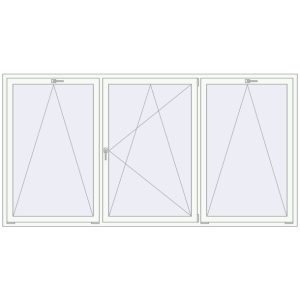 Zamów teraz Okna skrzydłowe 2900x1500 mm REHAU BRILLANT DESIGN RAL 9016 Traffic white dwustronny