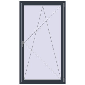 Buy Tilt-and-Turn 1030x1750 mm REHAU BRILLANT DESIGN ANTHRACITE_GREY_STRUKTURAL two-sided