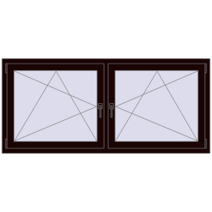 Zamów teraz Okna skrzydłowe 1830x815 mm REHAU ENERGY-SAVING SYNEGO MD CHOCOLATE_BROWN dwustronny