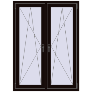 Okno plastikowe 1050x1445 mm Dwuskrzydłowe. Widok od środka Zamów teraz Okna skrzydłowe 1050x1445 mm REHAU ENERGY-SAVING SYNEGO MD BLACK_BROWN dwustronny