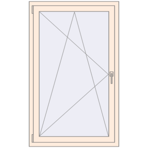 Buy Tilt-and-Turn 895x1449 mm REHAU OPTIMUM EURO-DESIGN 70 CREAME_WHITE_50L-2 two-sided