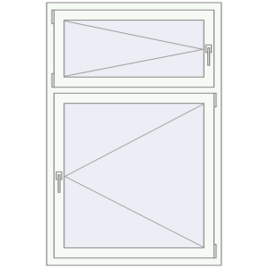 Buy Tilt-and-Turn 1000x1500 mm REHAU OPTIMUM EURO-DESIGN 70 RAL 9016 Traffic white two-sided