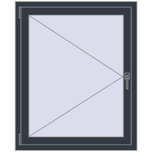 Buy Tilt-and-Turn 900x1100 mm REHAU OPTIMUM EURO-DESIGN 70 ANTHRACITE_GREY_STRUKTURAL two-sided