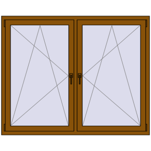 Zamów teraz Okna skrzydłowe 1740x1325 mm REHAU ENERGY-SAVING SYNEGO MD GOLDEN OAK dwustronny