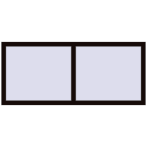 Buy Tilt-and-Turn 1600x700 mm REHAU OPTIMUM EURO-DESIGN 70 BLACK_BROWN two-sided