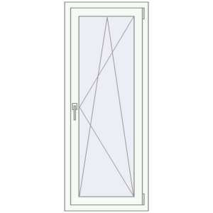 Buy Tilt-and-Turn 600x1500 mm REHAU BRILLANT DESIGN RAL 9016 Traffic white two-sided
