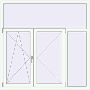 Buy Tilt-and-Turn 1630x1630 mm REHAU OPTIMUM EURO-DESIGN 70 RAL 9016 Traffic white two-sided