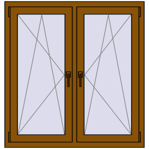 Okno plastikowe 1080x1145 mm Dwuskrzydłowe. Widok od środka Zamów teraz Okna skrzydłowe 1080x1145 mm REHAU ENERGY-SAVING SYNEGO MD GOLDEN OAK dwustronny