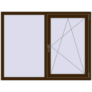 Zamów teraz Okna skrzydłowe 1450x1100 mm EPSILON OPTIMA DARK_OAK dwustronny