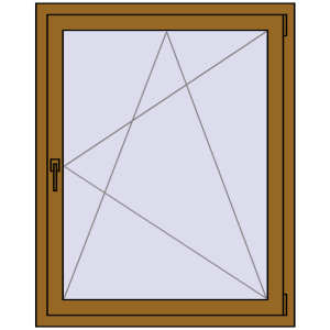 Zamów teraz Okna skrzydłowe 960x1200 mm KORSA BRILLANT DESIGN LIGHT_OAK dwustronny