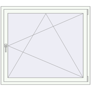 Buy Tilt-and-Turn 1300x1140 mm REHAU OPTIMUM EURO-DESIGN 70 RAL 9016 Traffic white two-sided