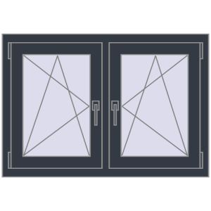 Zamów teraz Okna skrzydłowe 1020x710 mm REHAU ENERGY-SAVING SYNEGO MD ANTHRACITE_GREY_STRUKTURAL dwustronny