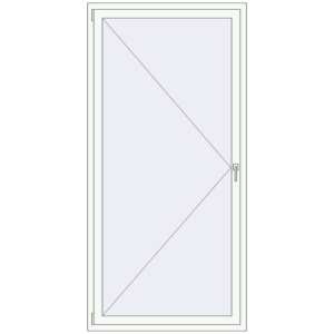 Buy Tilt-and-Turn 1070x2200 mm REHAU ENERGY-SAVING SYNEGO MD RAL 9016 Traffic white two-sided
