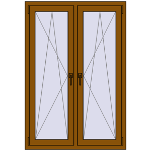 Zamów teraz Okna skrzydłowe 1005x1505 mm REHAU ENERGY-SAVING SYNEGO MD GOLDEN OAK dwustronny