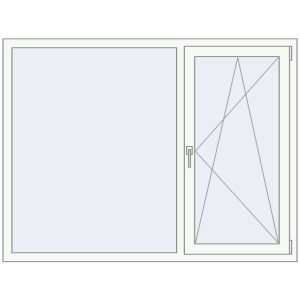 Buy Tilt-and-Turn 1650x1250 mm REHAU OPTIMUM EURO-DESIGN 70 RAL 9016 Traffic white two-sided