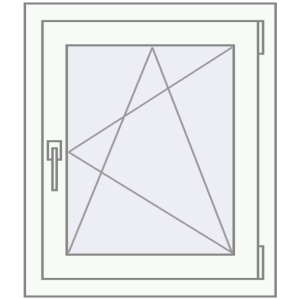 Buy Tilt-and-Turn 550x700 mm REHAU OPTIMUM EURO-DESIGN 70 RAL 9016 Traffic white two-sided