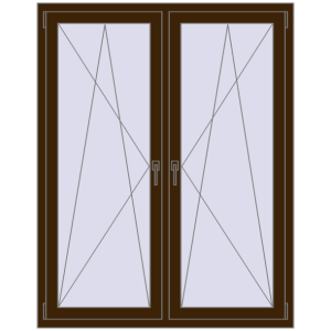 Zamów teraz Okna skrzydłowe 1305x1580 mm REHAU ENERGY-SAVING SYNEGO MD DARK_OAK dwustronny