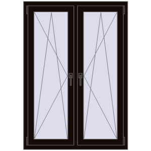 Zamów teraz Okna skrzydłowe 1020x1445 mm REHAU ENERGY-SAVING SYNEGO MD BLACK_BROWN dwustronny