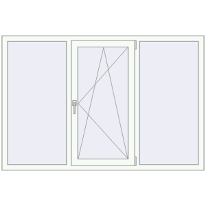 Buy Tilt-and-Turn 1800x1200 mm REHAU ENERGY-SAVING SYNEGO MD RAL 9016 Traffic white two-sided