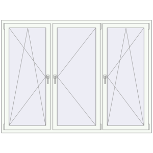 Buy Tilt-and-Turn 2000x1500 mm REHAU OPTIMUM EURO-DESIGN 70 GOLDEN OAK external