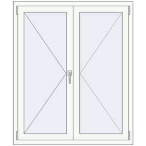 Buy Tilt-and-Turn 1113x1330 mm REHAU OPTIMUM EURO-DESIGN 70 RAL 9016 Traffic white two-sided