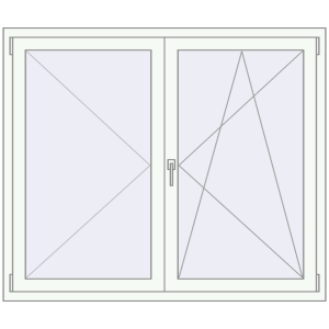 Buy Tilt-and-Turn 1460x1235 mm REHAU ENERGY-SAVING SYNEGO MD RAL 9016 Traffic white two-sided