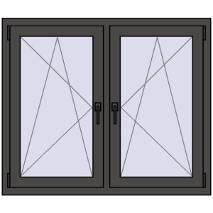 Zamów teraz Okna skrzydłowe 1185x995 mm REHAU ENERGY-SAVING SYNEGO MD BASALT_GREY dwustronny