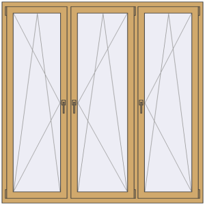 Zamów teraz Okna skrzydłowe 1800x1800 mm ALU STANDARD 72 RAL 1002 Sand yellow dwustronny
