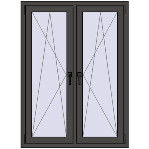 Zamów teraz Okna skrzydłowe 1005x1370 mm REHAU ENERGY-SAVING SYNEGO MD BASALT_GREY dwustronny