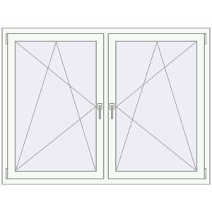 Buy Tilt-and-Turn 1600x1200 mm REHAU BRILLANT DESIGN RAL 9016 Traffic white two-sided
