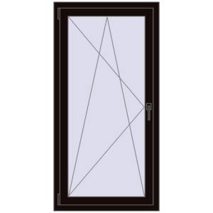 Buy Tilt-and-Turn 745x1475 mm REHAU ENERGY-SAVING SYNEGO MD BLACK_BROWN two-sided