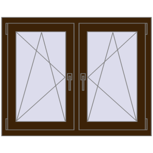 Zamów teraz Okna skrzydłowe 1065x830 mm REHAU ENERGY-SAVING SYNEGO MD DARK_OAK dwustronny