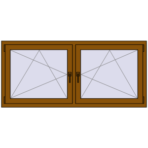 Zamów teraz Okna skrzydłowe 1725x755 mm REHAU ENERGY-SAVING SYNEGO MD GOLDEN OAK dwustronny