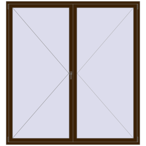 Buy Tilt-and-Turn 2100x2250 mm REHAU OPTIMUM EURO-DESIGN 70 DARK_OAK two-sided