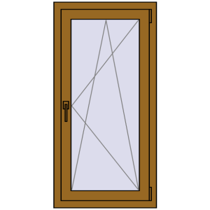 Zamów teraz Okna skrzydłowe 600x1200 mm REHAU ENERGY-SAVING SYNEGO MD LIGHT_OAK dwustronny