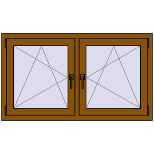 Zamów teraz Okna skrzydłowe 1260x725 mm REHAU ENERGY-SAVING SYNEGO MD GOLDEN OAK dwustronny
