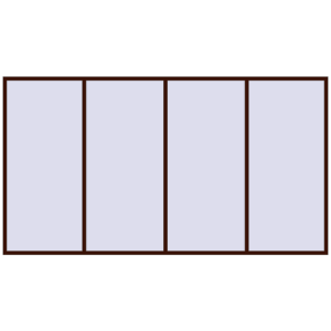 Buy Tilt-and-Turn 4200x2300 mm REHAU OPTIMUM EURO-DESIGN 70 BLACK_CHERRY two-sided