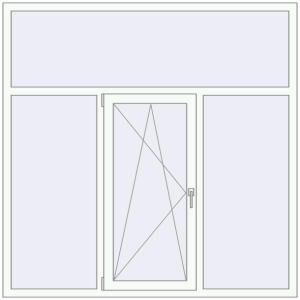 Buy Tilt-and-Turn 1800x1800 mm REHAU OPTIMUM EURO-DESIGN 70 RAL 9016 Traffic white two-sided