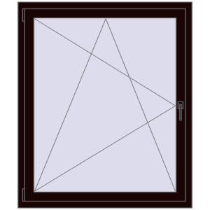 Buy Tilt-and-Turn 1100x1300 mm REHAU ENERGY-SAVING SYNEGO MD CHOCOLATE_BROWN two-sided