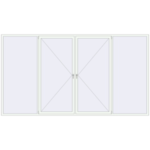 Buy Tilt-and-Turn 4000x2200 mm REHAU ENERGY-SAVING SYNEGO MD RAL 9016 Traffic white two-sided