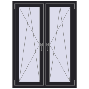 Zamów teraz Okna skrzydłowe 1005x1370 mm REHAU ENERGY-SAVING SYNEGO MD BLACK_ULTI-MATT dwustronny