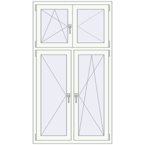 Buy Tilt-and-Turn 1000x1800 mm REHAU OPTIMUM EURO-DESIGN 70 ANTHRACITE_GREY_STRUKTURAL external