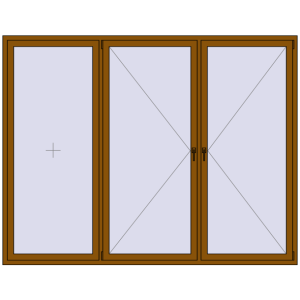 Zamów teraz Okna rozwierne 2700x2100 mm REHAU ENERGY-SAVING SYNEGO MD GOLDEN OAK dwustronny