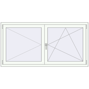 Buy Tilt-and-Turn 1700x860 mm REHAU ENERGY-SAVING SYNEGO MD RAL 9016 Traffic white two-sided