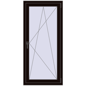 Buy Tilt-and-Turn 700x1500 mm REHAU OPTIMUM EURO-DESIGN 70 BLACK_BROWN two-sided