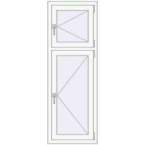 Buy Tilt-and-Turn 550x1580 mm REHAU OPTIMUM EURO-DESIGN 70 RAL 9016 Traffic white two-sided