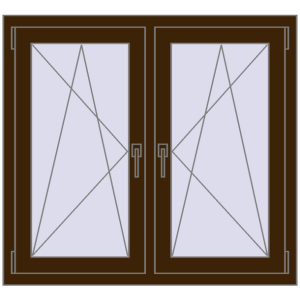 Zamów teraz Okna skrzydłowe 1095x965 mm REHAU ENERGY-SAVING SYNEGO MD DARK_OAK dwustronny