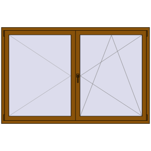 Zamów teraz Okna skrzydłowe 2000x1300 mm REHAU OPTIMUM EURO-DESIGN 70 GOLDEN OAK dwustronny